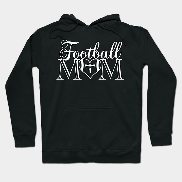 Cute Classic Football Mom #1 That's My Boy Football Jersey Number Hoodie by TeeCreations